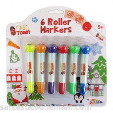 Tinsel Town Christmas Roller Stamper Pens Double Ended Pack of 6 B076CS5K6Z